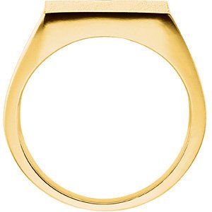 Mens 10k Yellow Gold Flat Signet Ring