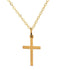 Childrens 14k Yellow Gold Cross Necklace, 16"