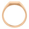 Men's Closed Back Rectangle Signet Ring, 18k Rose Gold (11X10mm) Size 11