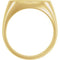 Men's Closed Back Signet Ring, 10k Yellow Gold (18mm) Size 12