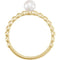 White Freshwater Cultured Pearl Stackable Beaded Ring, 14k Yellow Gold (4.5-5mm)