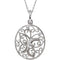 Butterfly Filigree 'Journey of Contentment, Dear Lord' Pendant Necklace, Rhodium Plate Sterling Silver, 18"