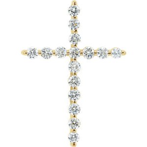 Diamond Cross 14k Yellow Gold Pendant (.5 Ctw, G-H Color, I1 Clarity)