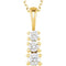 3-Stone Diamond 14k Yellow Gold Pendant Necklace, 18" (.33 Ctw, GH, I1)