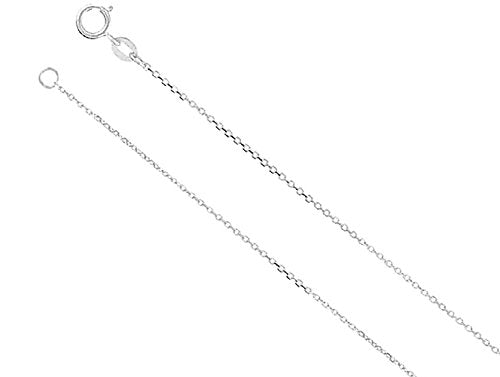 Petite Diamond Western Cross Rhodium-Plated 14k White Gold Necklace, 18" (1/6 Cttw, GH Color, I1 Clarity)