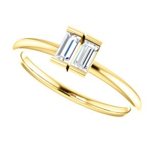 Diamond Two-Stone Ring, 14k Yellow Gold, Size 7 (.25 Ctw, G-H Color,I1 Clarity)