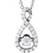 Mystara Diamond Infinity Pendant Necklace in 14k White Gold, 18" (1/3 Cttw)