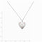 Sterling Silver Cross and Flower Heart Locket Necklace, 18"