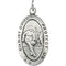 Sterling Silver St. Christopher Basketball Pendant (24.5x15.5 MM)