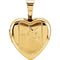 Children's First Communion Heart 14k Yellow Gold Plated Sterling Silver Locket (12.50X12.00 MM)