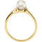 White Akoya Cultured Pearl Bypass Ring, 14k Yellow Gold (5.5mm) Size 7