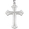 Sterling Silver Cross Necklace, 24"