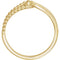 Interlocking Beaded Ring, 14k Yellow Gold