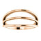 3 Row Negative Space Ring, 14k Rose Gold