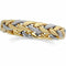 3.5mm 14k Yellow and White Gold Two-Tone Hand Woven Band, Size 7.5