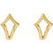 Geometric J-Hoop Earrings, 14k Yellow Gold