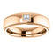 Men's 14k Rose Gold Diamond 6.3mm Milgrain Band (.16 Ctw, Color G-H, SI2-SI3 Clarity) Size 10