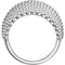 Beaded Dome Ring, Rhodium-Plated 14k White Gold, Size 5.75