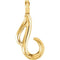 Petite Freeform Pendant, 14k Yellow Gold