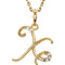 5-Stone Diamond Letter 'X' Initial 14k Yellow Gold Pendant Necklace, 18" (.03 Cttw, GH, I1)