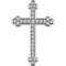 Diamond Botonée Cross 14k White Gold Pendant (.33 Ctw, H+ Color, I1 Clarity)