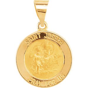 14k Yellow Gold Joseph Medal(15 MM)