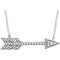 Diamond Arrow 14k White Gold Pendant Necklace, 18" (.10 Cttw)