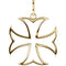 Diamond Maltese Cross 14k Yellow Gold Pendant