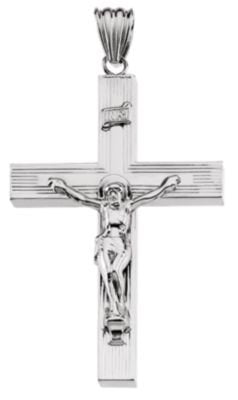 Hollow Crucifix Sterling Silver Pendant (51.5X35.2MM)