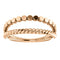 Rope Trim and Flat Granulated Bead Twin Stacking Ring, 14k Rose Gold