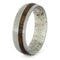 Antler Sleeve, Koa Wood Stripe 6mm Comfort-Fit Matte Titanium Wedding Band