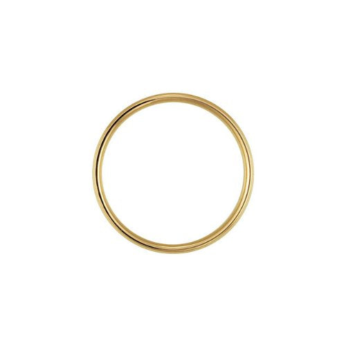 4mm 14k Yellow and White Gold Two-Tone Comfort-Fit Beveled Edge Band, Sizes 3.5 to 15