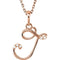 5-Stone Diamond Letter 'J' Initial 14k Rose Gold Pendant Necklace, 18" (.03 Cttw, GH, I1)