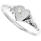 Girl's Diamond Heart Ring, 10.79mm Rhodium-Plated 14k White Gold, Size 3