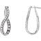 Diamond Inside-Outside Hoop Earrings, 14k White Gold, 4.10MM (1 Ctw, Color G-I, Clarity I1)