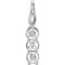 3-Stone Diamond Pendant, Rhodium-Plated 14k White Gold (0.33 Ctw, G-H Color, I1 Clarity)