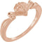 The Gift Wrapped Heart 14k Rose Gold Chastity Ring