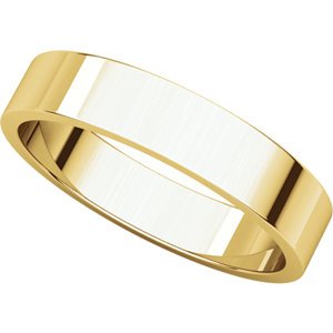 14k Yellow Gold Slim-Profile Flat 4mm Band