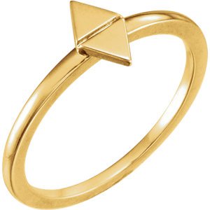 Geometric Stackable Ring, 14k Yellow Gold