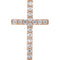 Diamond Petite Cross 14k Rose Gold Pendant (1 Ctw, G-H Color, I1 Clarity)