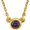 Alexandrite Solitaire 14k Yellow Gold Pendant Necklace, 16"