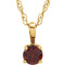 Children's Mozambique Garnet Birthstone 14k Yellow Gold Pendant Necklace, 14"