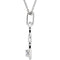 14k White Gold .04 Cttw. Diamond Necklace, 18"