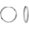 Diamond Inside-Outside Hoop Earrings, 18K White Gold (1 Ctw, Color GH , Clarity SI1)