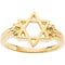 18k Yellow Gold Star of David Silhouette 12mm Ring, Size 7