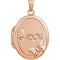 14k Rose Gold-Plated Sterling Silver 'Love' Locket Pendant