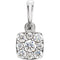 Platinum Diamond Cluster Pendant (.25 Ctw, GH Color, SI2-SI3 Clarity)