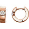 Diamond Hoop Earrings, 14k Rose Gold (1/4 Ctw, Color GH, Clarity I1)