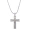 Men's Satin Finish Stacked Cross Pendant Necklace, Stainless Steel, 20"