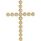 Diamond Paternoster Cross Pendant, 14k Yellow Gold (1.00 Ctw, H+ Color, I1 Clarity)